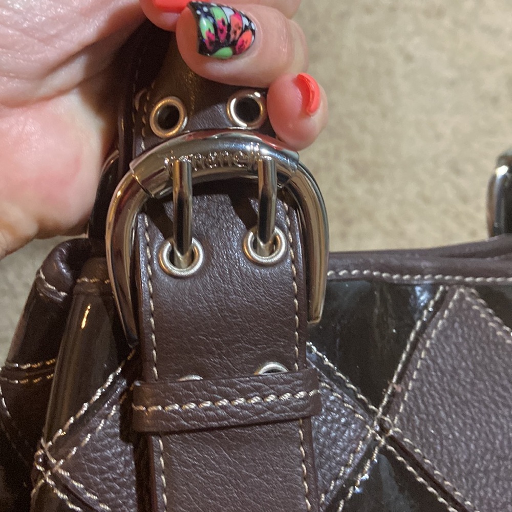 Tignanello Patch Pattern Handbag-Tote - image 6